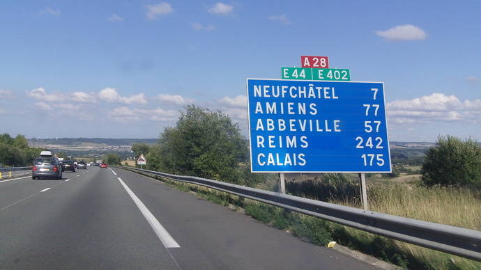 Imagen de una carretera francesa.