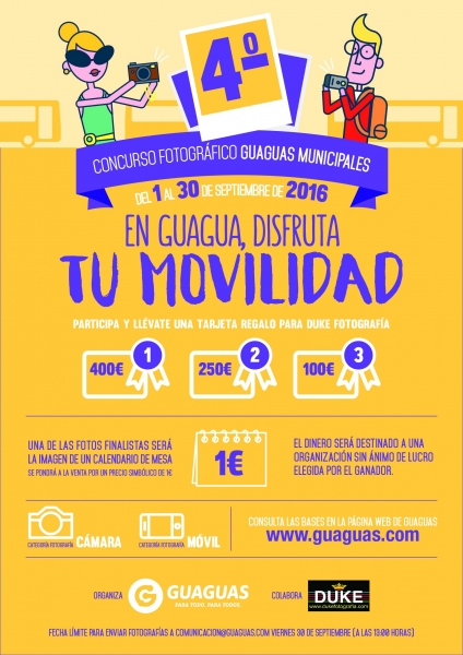Cartel del concurso fotográfico organizado por Guaguas Municipales.