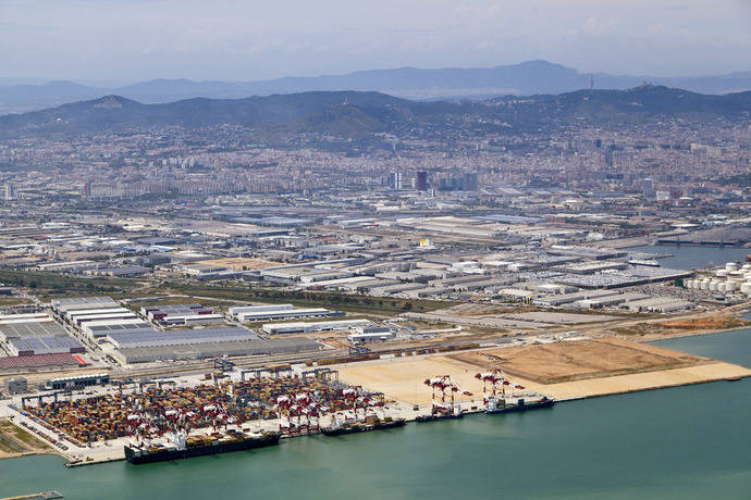 Zona logística de Barcelona.