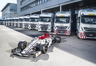 Iveco entrega una flota para logística a Alfa Romeo Racing