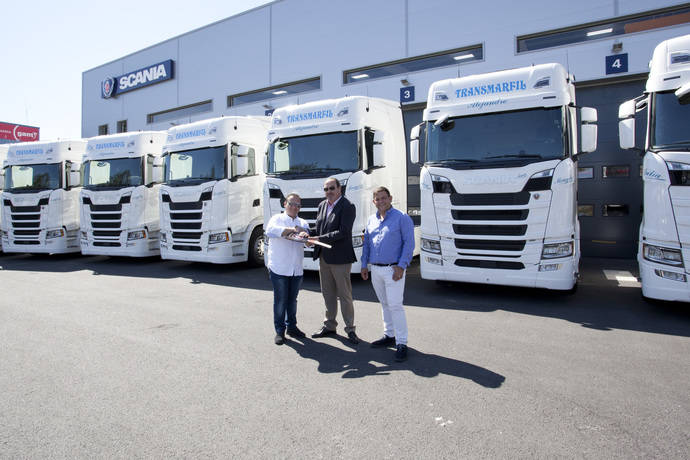 Los nuevos camiones Scania de Antonio Marfil.