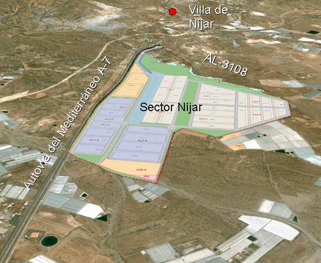 Situación del sector de Níjar en el Área Logística de Almería.