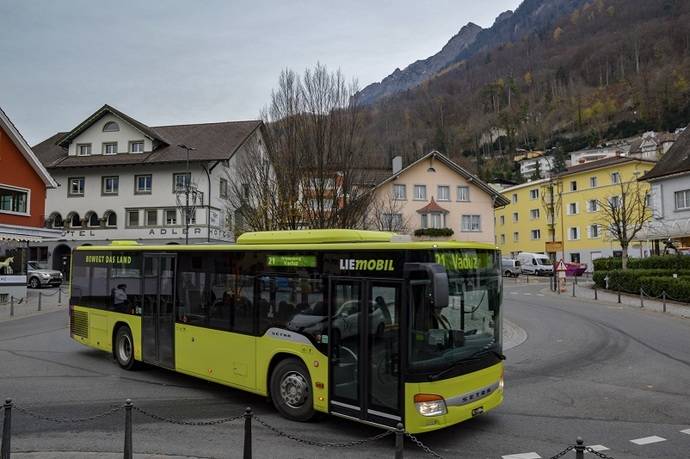Un autobús público de una ciudad europea.