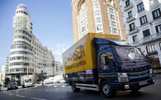 El nuevo camión de Dachser ya realiza una ruta por el centro de Madrid.