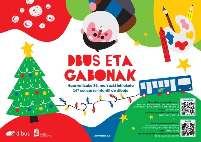 Puesto en marcha el 16º Concurso Infantil De Dibujo “Dbus Eta Gabonak"