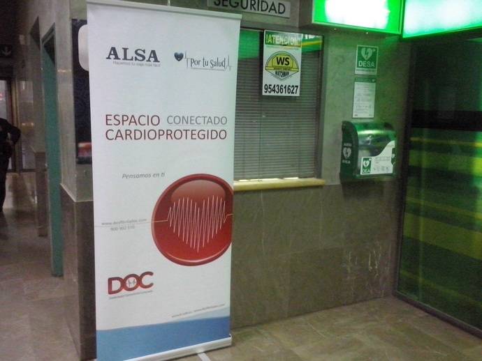 Lugar de la estación de autobuses de Córdoba donde se encuentra el desfibrilador de Alsa.
