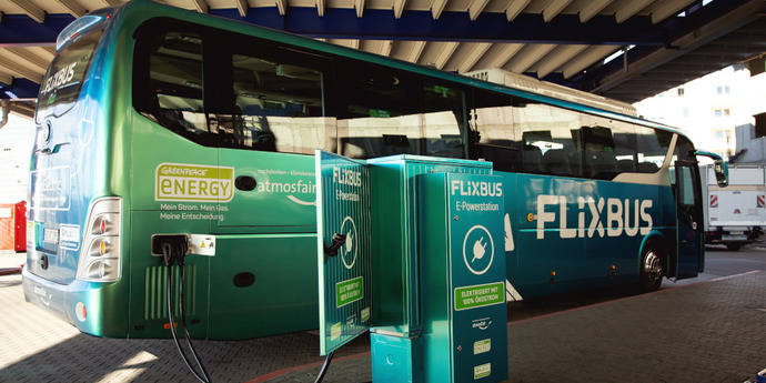 Un autobús eléctrico de FlixBus.