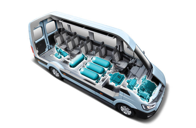 El H350 de Hyundai se comercializa como furgón y chasis cabina, motores 2.5 Euro 6 de 150 y 170 CV y una reducción de consumo del 4,4% respecto a su versión Euro 5. 