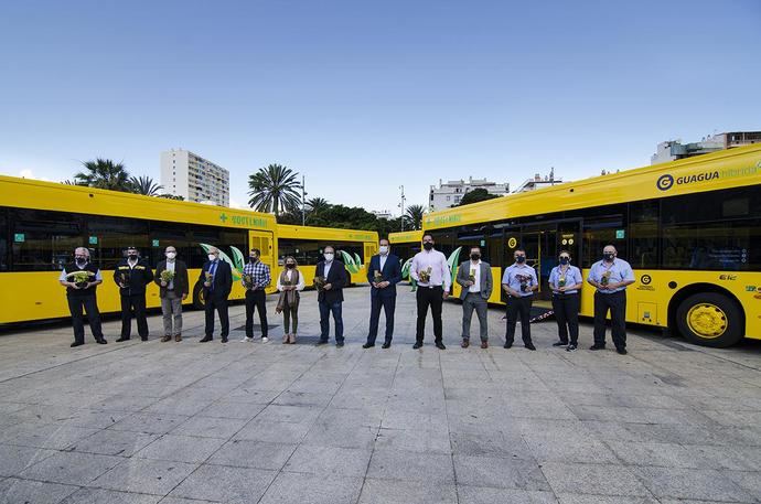 Guaguas Municipales renueva su flota con diez nuevos vehículos híbridos
