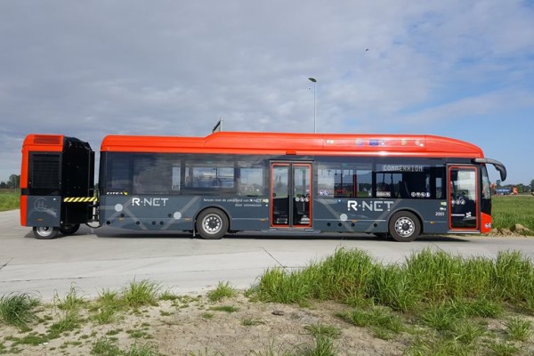 Se presenta autobús VDL a hidrógeno con remolque de combustible