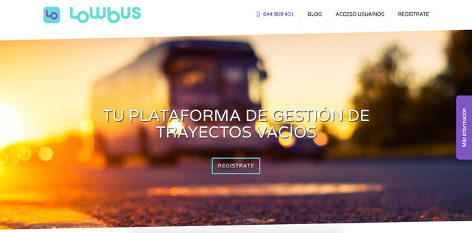 Página web de Lowbus.