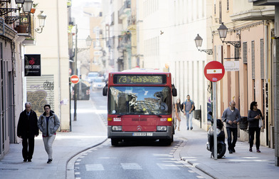 Un autobús urbano de la ciudad de Valencia.