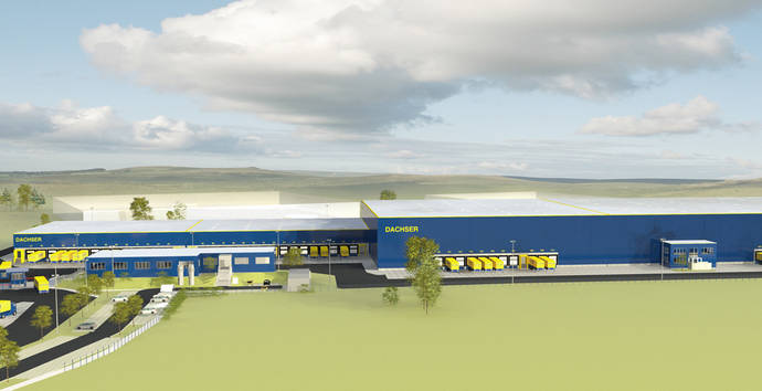 Diseño del nuevo almacén logístico de Dachser en Lozorno, Eslovaquia. 