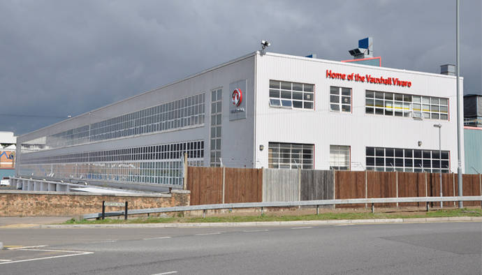 Imagen de la fábrica de PSA en Luton (Inglaterra).