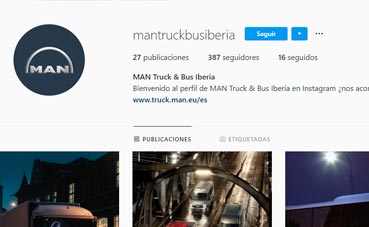MAN Truck &amp; Bus Iberia aterriza en Instagram