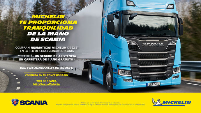 Michelin y Scania se asocian en una campaña promocional única