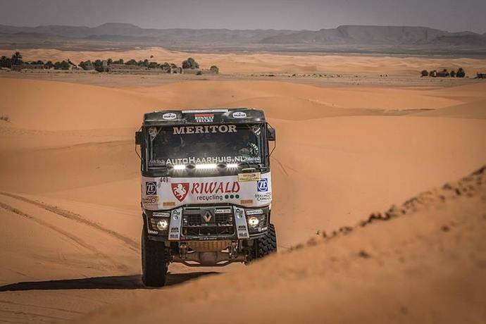 Uno de los camiones de Renault durante el Rally Dakar 2018.