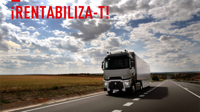 Cartel de la campaña Rentabiliza-T de Renault Trucks.