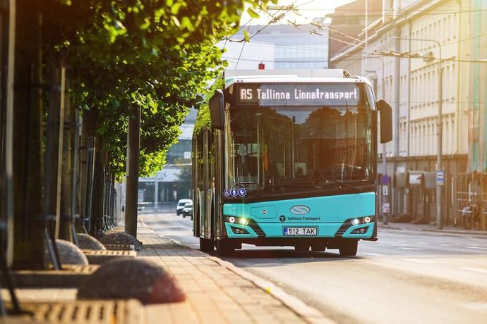 Hasta 125 autobuses de GNC de Solaris se dirigieron a Tallin (Estonia)