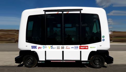 El autobús autónomo del Parque Nacional de Timanfaya.
