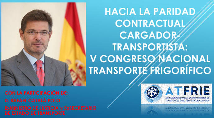 Cartel del V Congreso Nacional de Transporte Frigorífico.