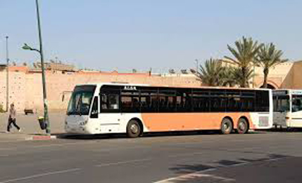Un autobús de Alsa en Rabat.