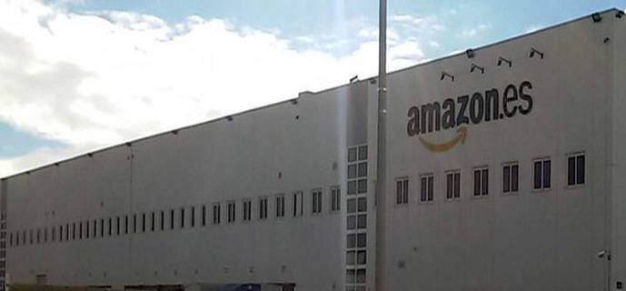 Un almacén logístico de Amazon.
