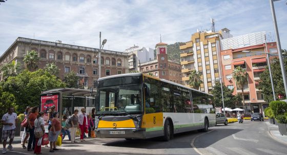 Un autobús urbano de Jaén.