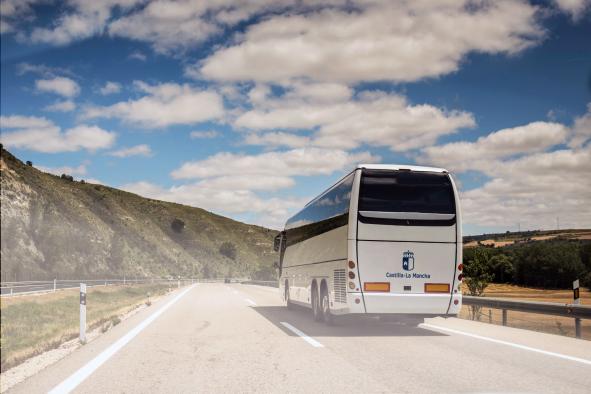 Un autobús de Castilla-La Mancha.