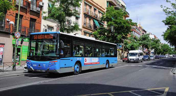 Un autobús de la EMT de Madrid.
