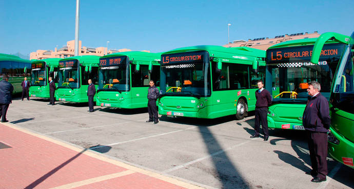 Autobuses del Consorcio Regional de Transportes de Madrid.