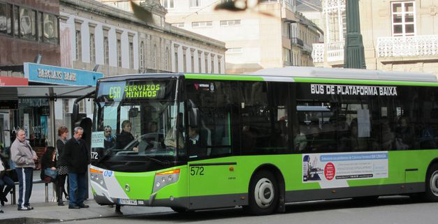 Un autobús de la ciudad de Vigo.