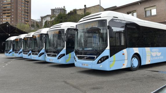 Autobuses híbridos del TUS.