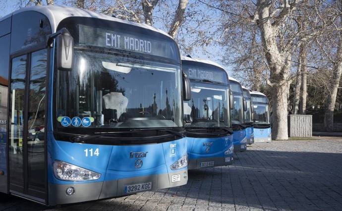 Autobuses de la EMT de Madrid.