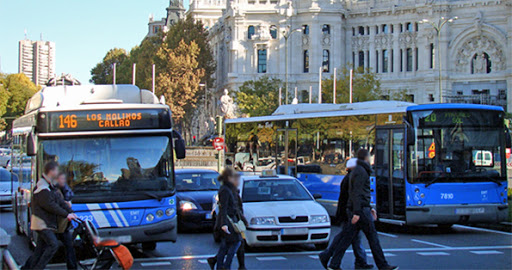 Buses de la EMT de Madrid.
