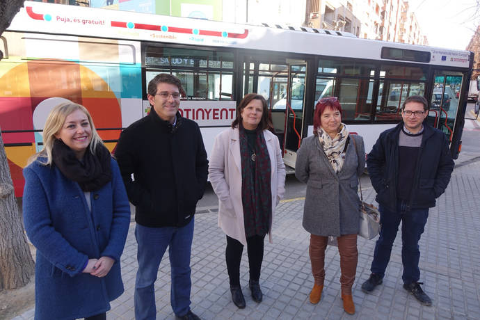 La nueva imagen del autobús urbano de Ontinyent.