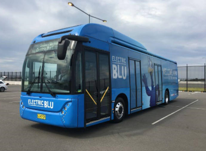 El autobús de BYD para el aeropuerto de Sydney.