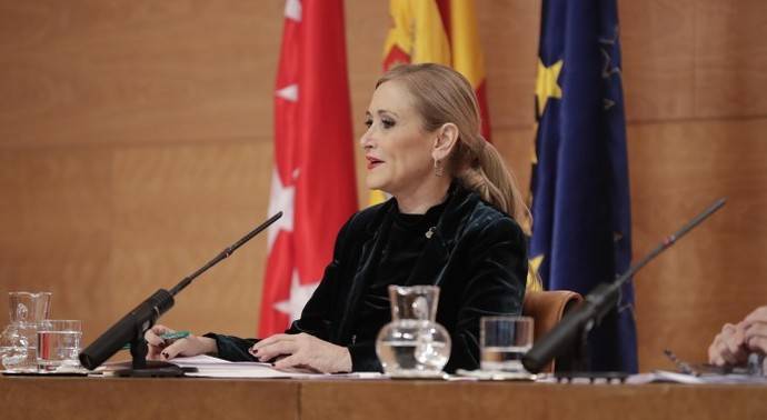 Cristina Cifuentes, en un Consejo de Gobierno de la Comunidad de Madrid.