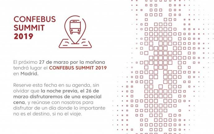 Cartel del Confebus Summit 2019.