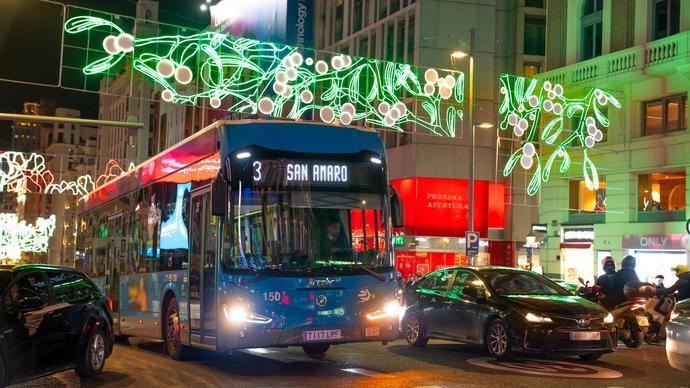 EMT Madrid anuncia modificaciones en sus líneas durante Navidad y Año Nuevo