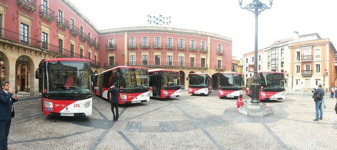 Los nuevos autobuses urbanos para la ciudad de Gijón.