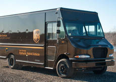 Una de las nuevas furgonetas de UPS.