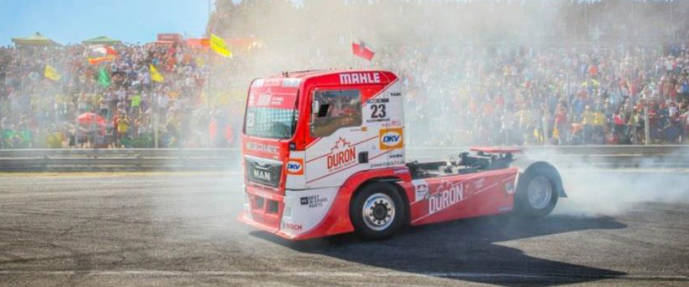 Un camión, durante el GP de España.