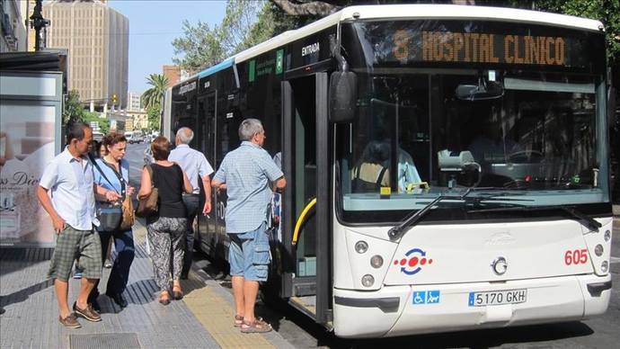 Línea de autobuses de EMT Málaga.