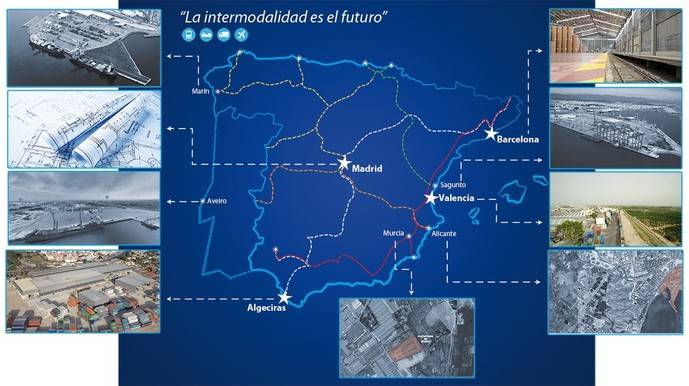 Mapa de la intermodalidad creado por el Grupo Alonso.