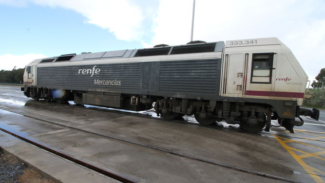 Locomotora de Renfe Mercancías.