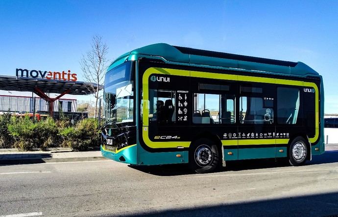 A prueba: Moventis testea el innovador minibús eléctrico de Unvi eC24s