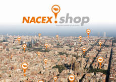 Distintos puntos Nacex.Shop de una ciudad.