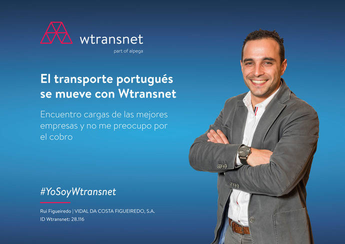Cartel de Wtransnet en Portugal.