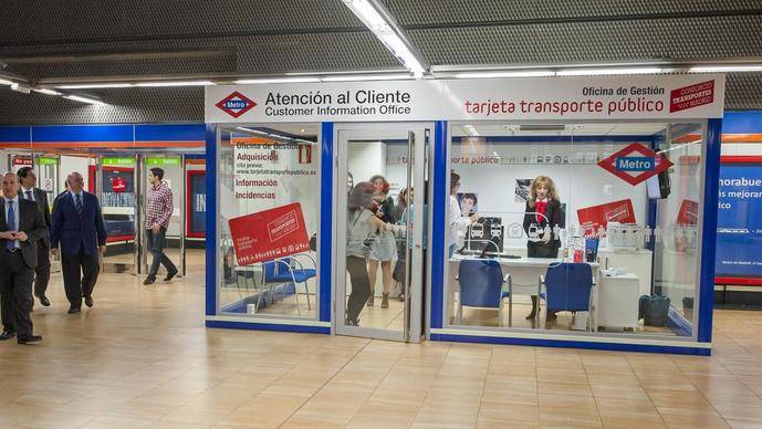 Una oficina de transporte público de la Comunidad de Madrid.